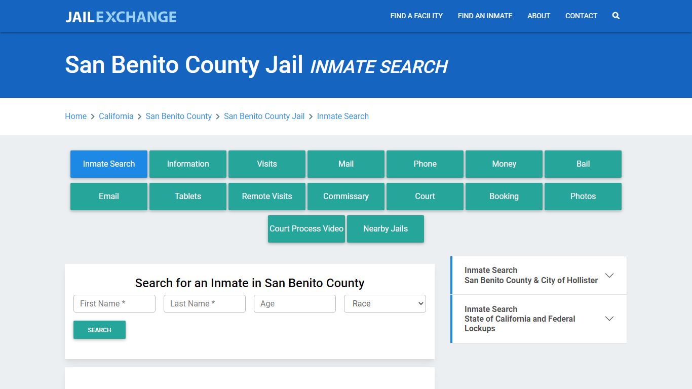 San Benito County Jail, CA Inmate Search: Roster & Mugshots